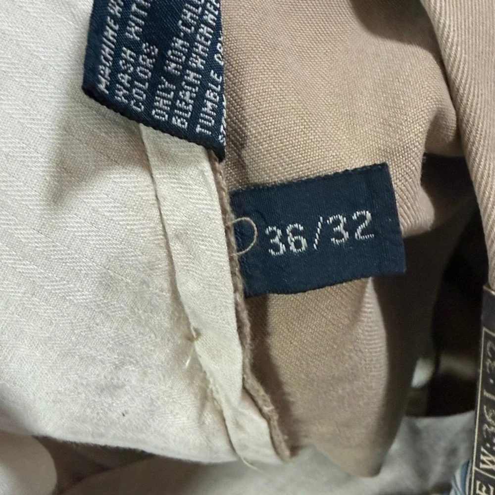 VTG Y2K Polo Ralph Lauren Straight Chino Pants Mens 36x32 Tan Cotton Khaki NWT